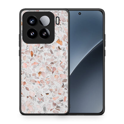 Θήκη Xiaomi 15 Marble Terrazzo από τη Smartfits με σχέδιο στο πίσω μέρος και μαύρο περίβλημα | Xiaomi 15 Marble Terrazzo case with colorful back and black bezels