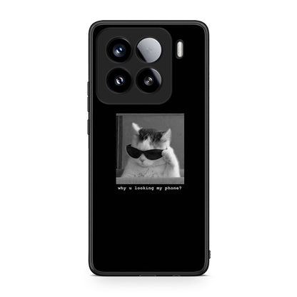 Xiaomi 15 Meme Cat θήκη από τη Smartfits με σχέδιο στο πίσω μέρος και μαύρο περίβλημα | Smartphone case with colorful back and black bezels by Smartfits