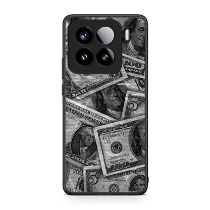 Xiaomi 15 Money Dollars θήκη από τη Smartfits με σχέδιο στο πίσω μέρος και μαύρο περίβλημα | Smartphone case with colorful back and black bezels by Smartfits