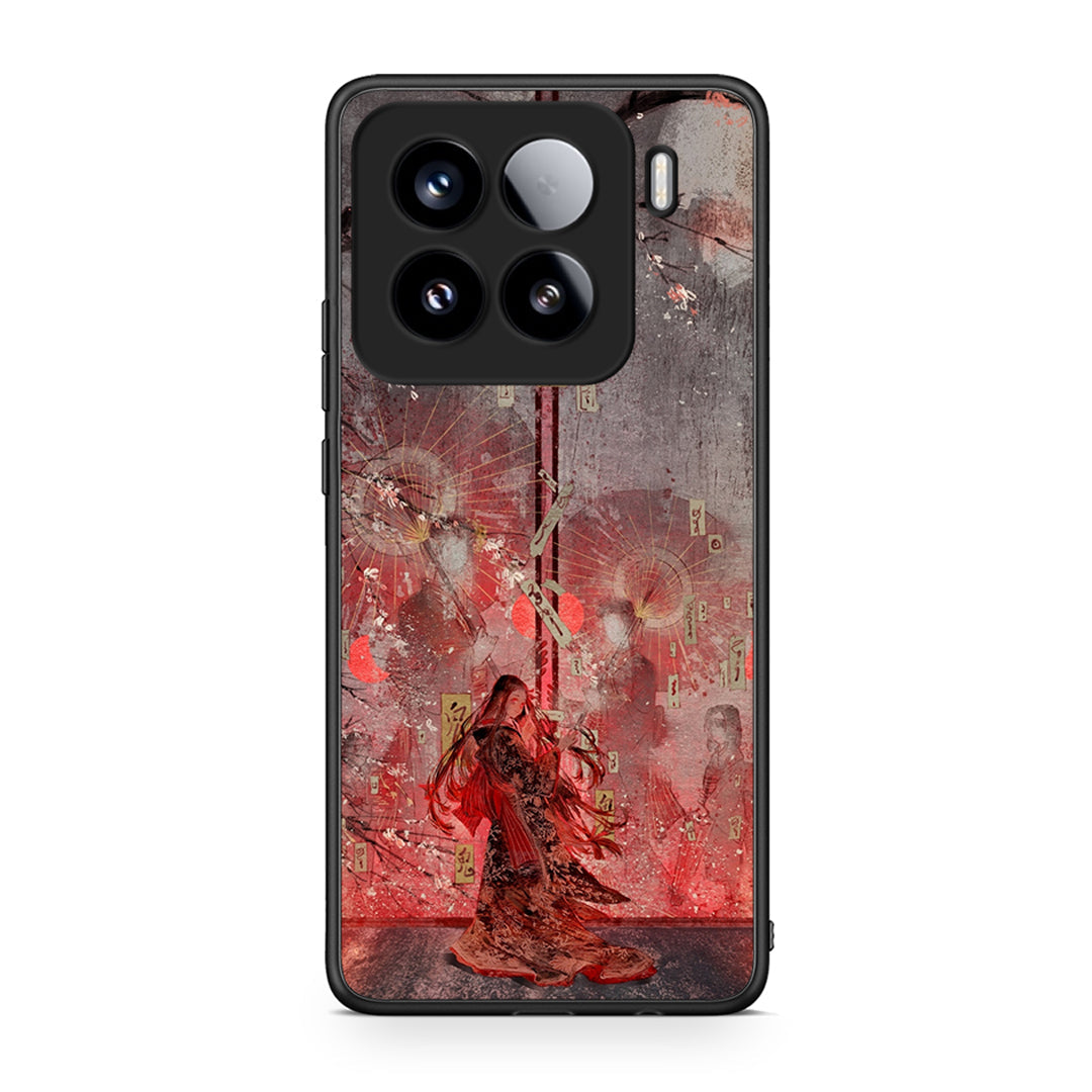 Xiaomi 15 Nezuko Kamado θήκη από τη Smartfits με σχέδιο στο πίσω μέρος και μαύρο περίβλημα | Smartphone case with colorful back and black bezels by Smartfits