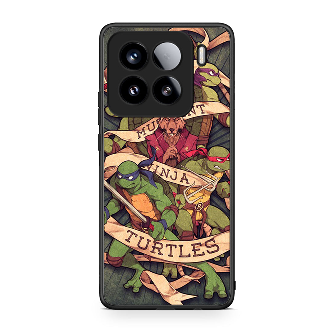 Xiaomi 15 Ninja Turtles θήκη από τη Smartfits με σχέδιο στο πίσω μέρος και μαύρο περίβλημα | Smartphone case with colorful back and black bezels by Smartfits