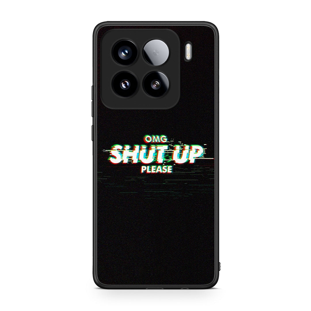 Xiaomi 15 OMG ShutUp θήκη από τη Smartfits με σχέδιο στο πίσω μέρος και μαύρο περίβλημα | Smartphone case with colorful back and black bezels by Smartfits