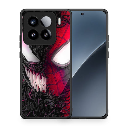 Θήκη Xiaomi 15 SpiderVenom PopArt από τη Smartfits με σχέδιο στο πίσω μέρος και μαύρο περίβλημα | Xiaomi 15 SpiderVenom PopArt case with colorful back and black bezels