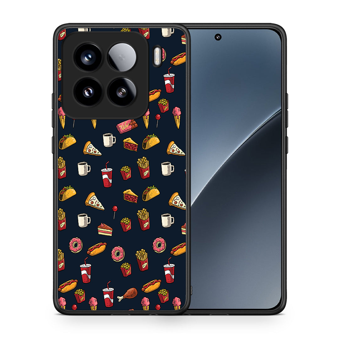 Θήκη Xiaomi 15 Hungry Random από τη Smartfits με σχέδιο στο πίσω μέρος και μαύρο περίβλημα | Xiaomi 15 Hungry Random case with colorful back and black bezels