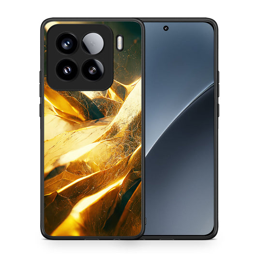 Θήκη Xiaomi 15 Real Gold από τη Smartfits με σχέδιο στο πίσω μέρος και μαύρο περίβλημα | Xiaomi 15 Real Gold case with colorful back and black bezels
