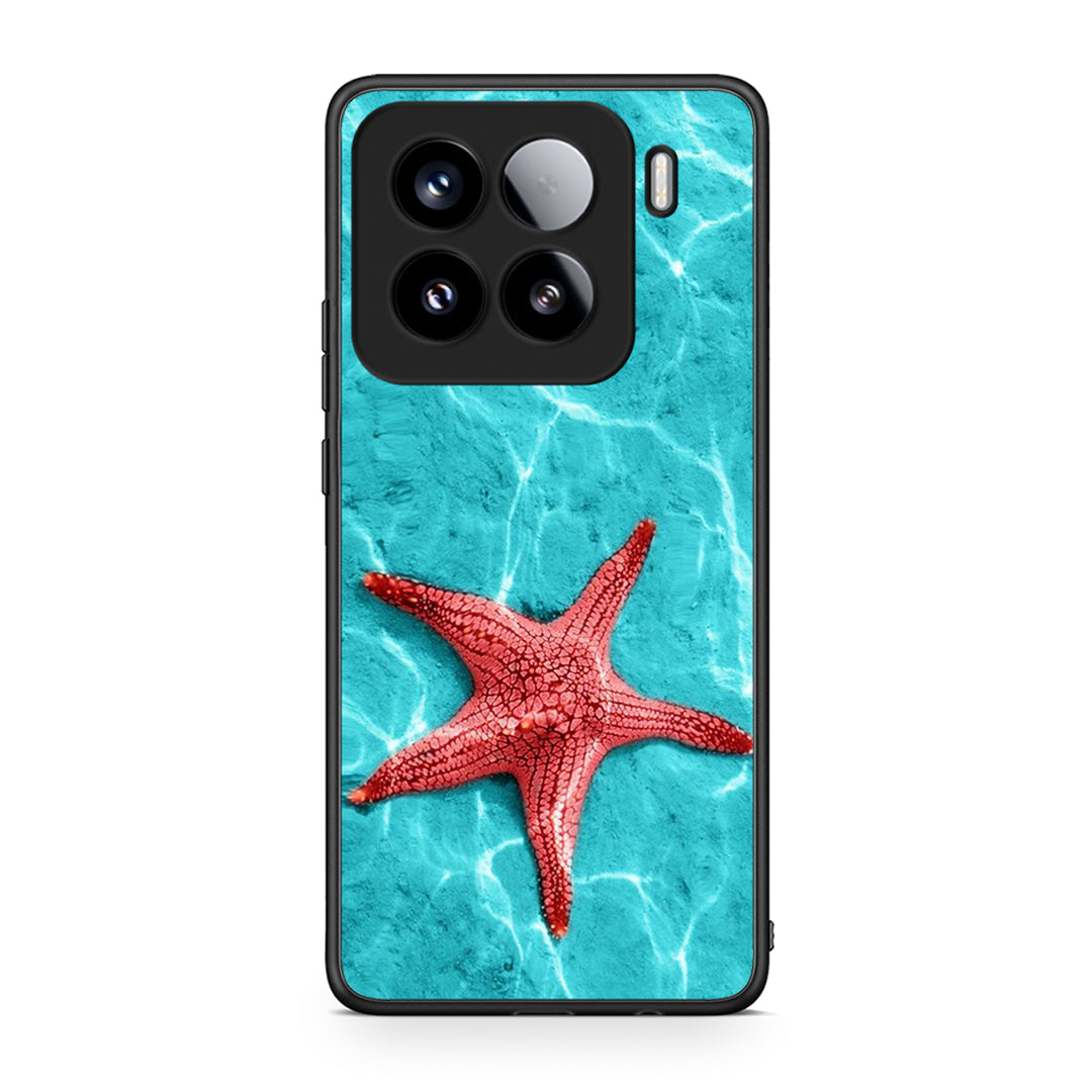Xiaomi 15 Red Starfish Θήκη από τη Smartfits με σχέδιο στο πίσω μέρος και μαύρο περίβλημα | Smartphone case with colorful back and black bezels by Smartfits