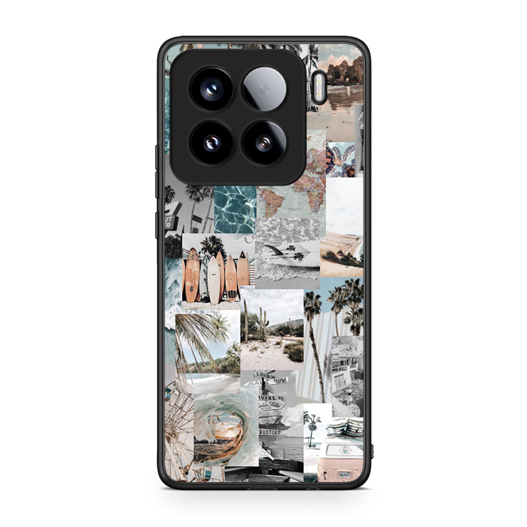 Xiaomi 15 Retro Beach Life Θήκη από τη Smartfits με σχέδιο στο πίσω μέρος και μαύρο περίβλημα | Smartphone case with colorful back and black bezels by Smartfits