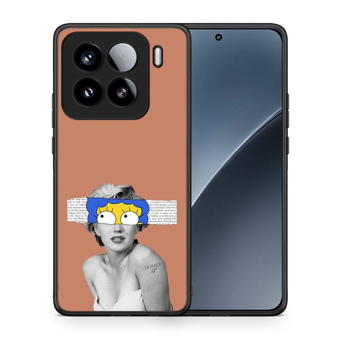 Θήκη Xiaomi 15 Sim Merilyn από τη Smartfits με σχέδιο στο πίσω μέρος και μαύρο περίβλημα | Xiaomi 15 Sim Merilyn case with colorful back and black bezels