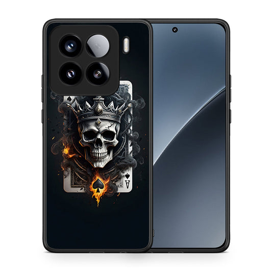 Θήκη Xiaomi 15 Skull King Ace από τη Smartfits με σχέδιο στο πίσω μέρος και μαύρο περίβλημα | Xiaomi 15 Skull King Ace case with colorful back and black bezels