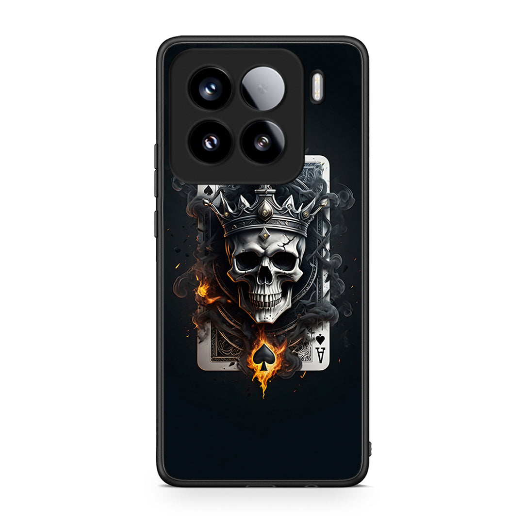 Xiaomi 15 Skull King Ace θήκη από τη Smartfits με σχέδιο στο πίσω μέρος και μαύρο περίβλημα | Smartphone case with colorful back and black bezels by Smartfits