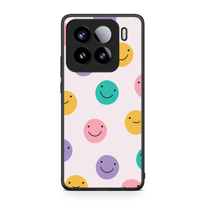 Xiaomi 15 Smiley Faces θήκη από τη Smartfits με σχέδιο στο πίσω μέρος και μαύρο περίβλημα | Smartphone case with colorful back and black bezels by Smartfits