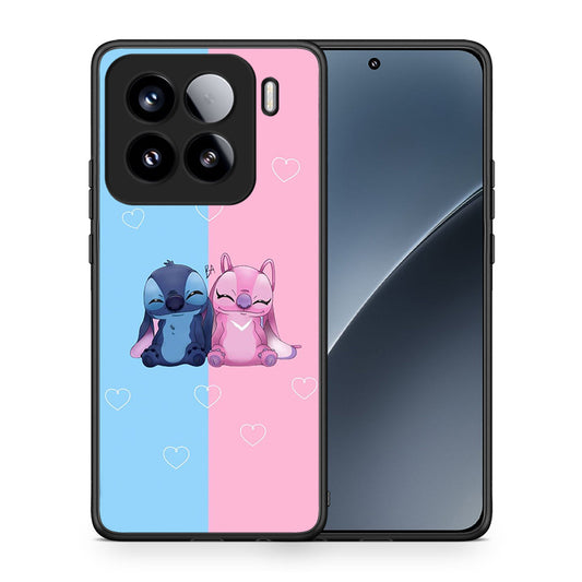Θήκη Xiaomi 15 Stitch And Angel από τη Smartfits με σχέδιο στο πίσω μέρος και μαύρο περίβλημα | Xiaomi 15 Stitch And Angel case with colorful back and black bezels