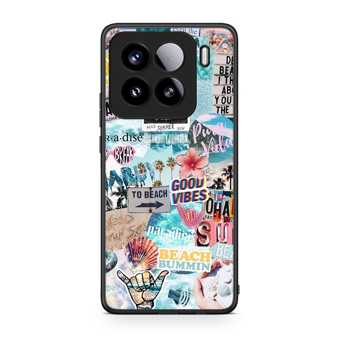 Xiaomi 15 Summer Vibes Θήκη από τη Smartfits με σχέδιο στο πίσω μέρος και μαύρο περίβλημα | Smartphone case with colorful back and black bezels by Smartfits