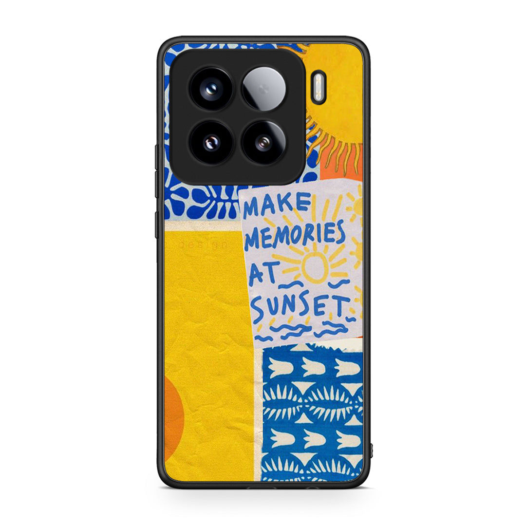 Xiaomi 15 Sunset Memories Θήκη από τη Smartfits με σχέδιο στο πίσω μέρος και μαύρο περίβλημα | Smartphone case with colorful back and black bezels by Smartfits