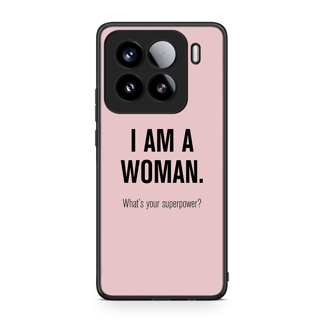 Xiaomi 15 Superpower Woman θήκη από τη Smartfits με σχέδιο στο πίσω μέρος και μαύρο περίβλημα | Smartphone case with colorful back and black bezels by Smartfits