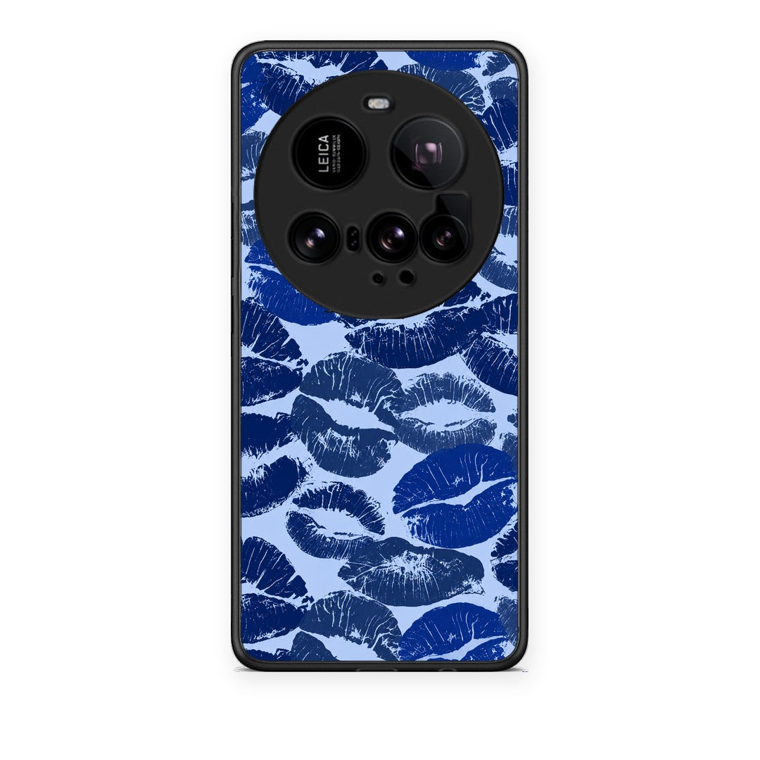 Θήκη Xiaomi 15 Ultra 5G Blue Lipstick Kisses από τη Smartfits με σχέδιο στο πίσω μέρος και μαύρο περίβλημα | Xiaomi 15 Ultra 5G Blue Lipstick Kisses case with colorful back and black bezels