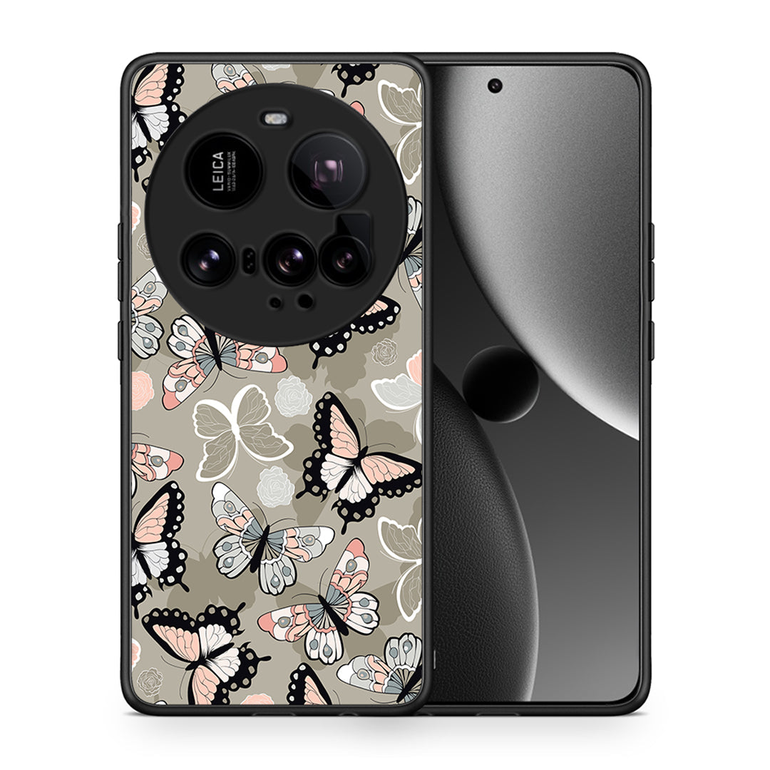 Θήκη Xiaomi 15 Ultra 5G Butterflies Boho από τη Smartfits με σχέδιο στο πίσω μέρος και μαύρο περίβλημα | Xiaomi 15 Ultra 5G Butterflies Boho case with colorful back and black bezels