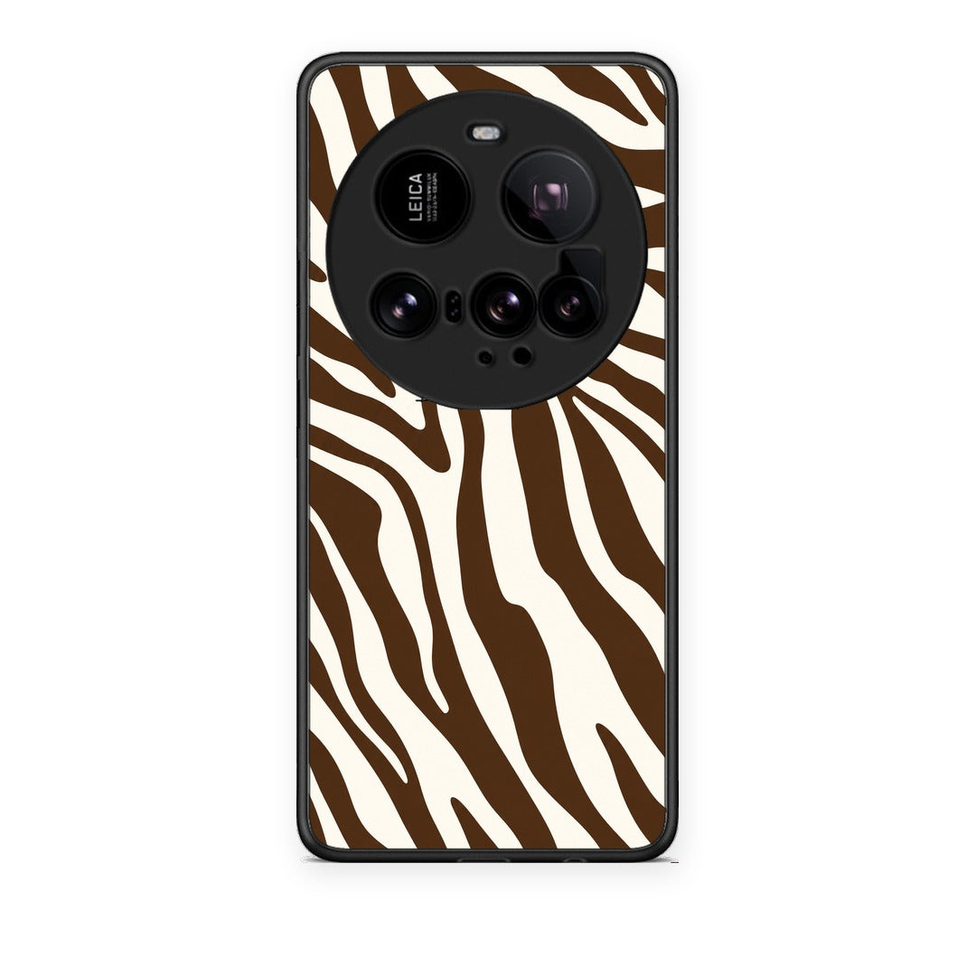 Θήκη Xiaomi 15 Ultra 5G Brown and Cream Zebra Stripes από τη Smartfits με σχέδιο στο πίσω μέρος και μαύρο περίβλημα | Xiaomi 15 Ultra 5G Brown and Cream Zebra Stripes case with colorful back and black bezels