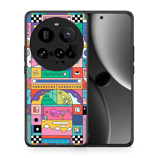 Θήκη Xiaomi 15 Ultra 5G Bubbles Soap από τη Smartfits με σχέδιο στο πίσω μέρος και μαύρο περίβλημα | Xiaomi 15 Ultra 5G Bubbles Soap case with colorful back and black bezels