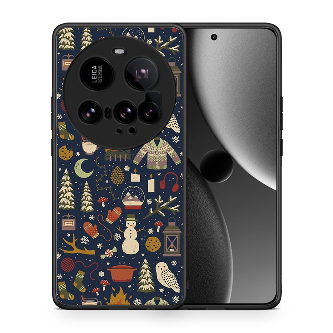 Θήκη Xiaomi 15 Ultra 5G Christmas Elements από τη Smartfits με σχέδιο στο πίσω μέρος και μαύρο περίβλημα | Xiaomi 15 Ultra 5G Christmas Elements case with colorful back and black bezels