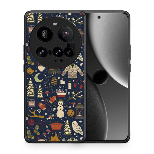 Θήκη Xiaomi 15 Ultra 5G Christmas Elements από τη Smartfits με σχέδιο στο πίσω μέρος και μαύρο περίβλημα | Xiaomi 15 Ultra 5G Christmas Elements case with colorful back and black bezels