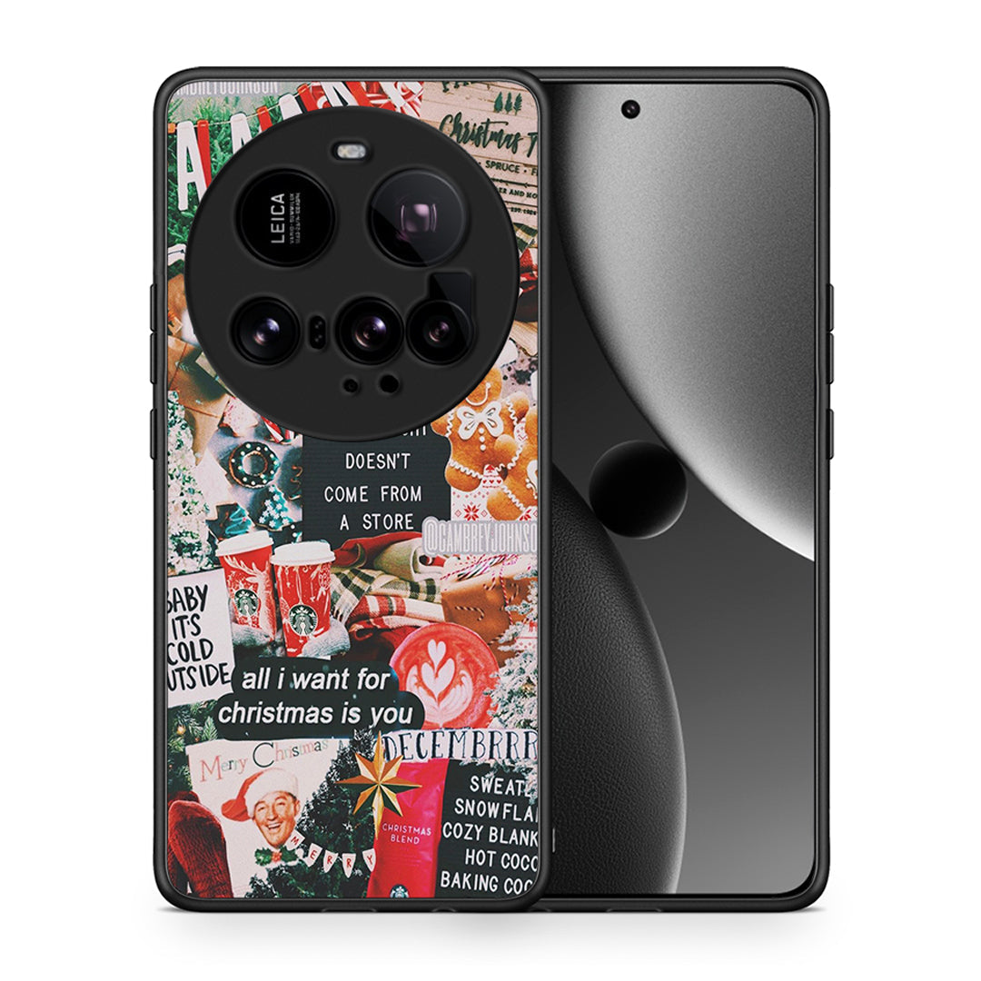 Θήκη Xiaomi 15 Ultra 5G Christmas Happiness από τη Smartfits με σχέδιο στο πίσω μέρος και μαύρο περίβλημα | Xiaomi 15 Ultra 5G Christmas Happiness case with colorful back and black bezels