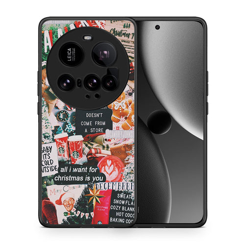 Θήκη Xiaomi 15 Ultra 5G Christmas Happiness από τη Smartfits με σχέδιο στο πίσω μέρος και μαύρο περίβλημα | Xiaomi 15 Ultra 5G Christmas Happiness case with colorful back and black bezels