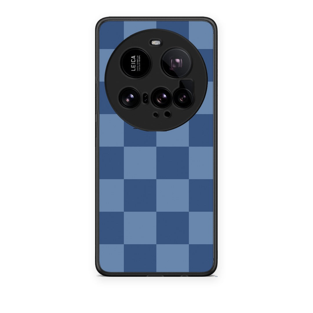 Θήκη Xiaomi 15 Ultra 5G Denim Blue Checkerboard από τη Smartfits με σχέδιο στο πίσω μέρος και μαύρο περίβλημα | Xiaomi 15 Ultra 5G Denim Blue Checkerboard case with colorful back and black bezels