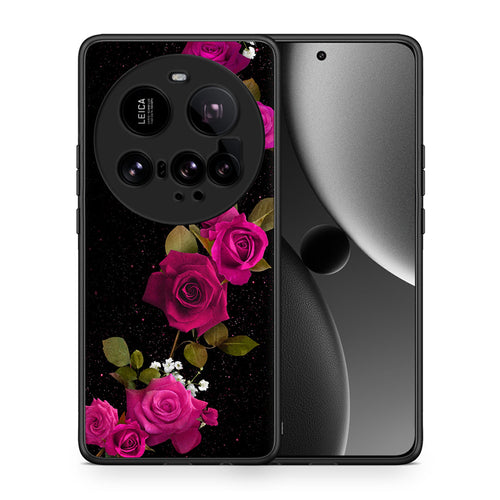 Θήκη Xiaomi 15 Ultra 5G Red Roses Flower από τη Smartfits με σχέδιο στο πίσω μέρος και μαύρο περίβλημα | Xiaomi 15 Ultra 5G Red Roses Flower case with colorful back and black bezels