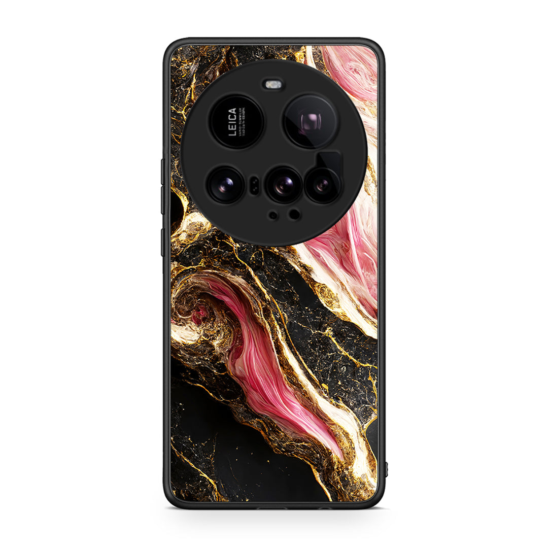Xiaomi 15 Ultra 5G Glamorous Pink Marble θήκη από τη Smartfits με σχέδιο στο πίσω μέρος και μαύρο περίβλημα | Smartphone case with colorful back and black bezels by Smartfits