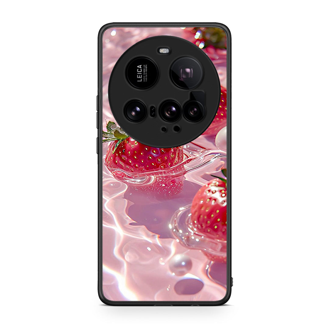 Xiaomi 15 Ultra 5G Juicy Strawberries θήκη από τη Smartfits με σχέδιο στο πίσω μέρος και μαύρο περίβλημα | Smartphone case with colorful back and black bezels by Smartfits