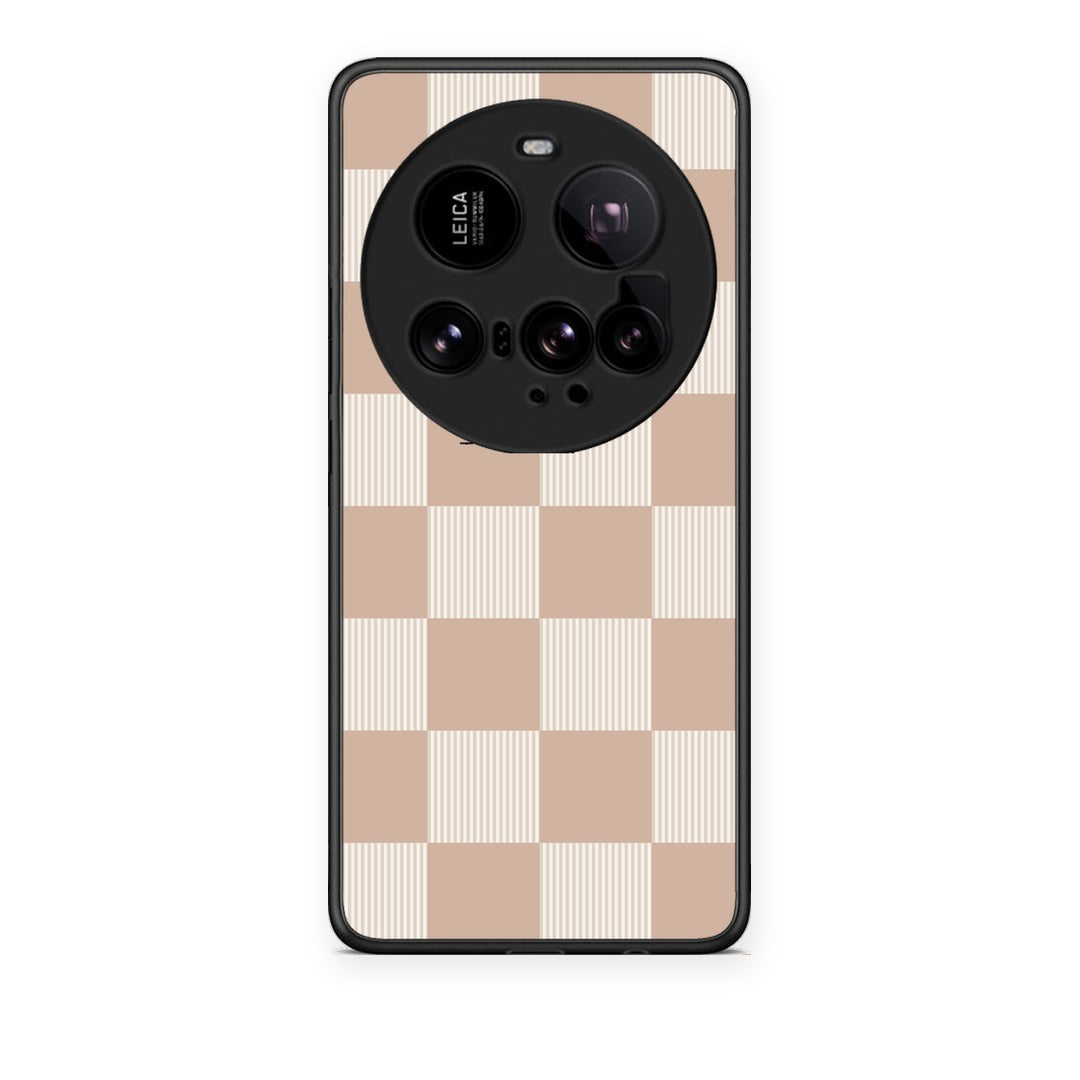 Θήκη Xiaomi 15 Ultra 5G Latte and Cream Striped Checks από τη Smartfits με σχέδιο στο πίσω μέρος και μαύρο περίβλημα | Xiaomi 15 Ultra 5G Latte and Cream Striped Checks case with colorful back and black bezels