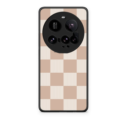 Θήκη Xiaomi 15 Ultra 5G Latte and Cream Striped Checks από τη Smartfits με σχέδιο στο πίσω μέρος και μαύρο περίβλημα | Xiaomi 15 Ultra 5G Latte and Cream Striped Checks case with colorful back and black bezels