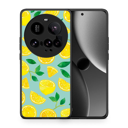 Θήκη Xiaomi 15 Ultra 5G Lemons από τη Smartfits με σχέδιο στο πίσω μέρος και μαύρο περίβλημα | Xiaomi 15 Ultra 5G Lemons case with colorful back and black bezels