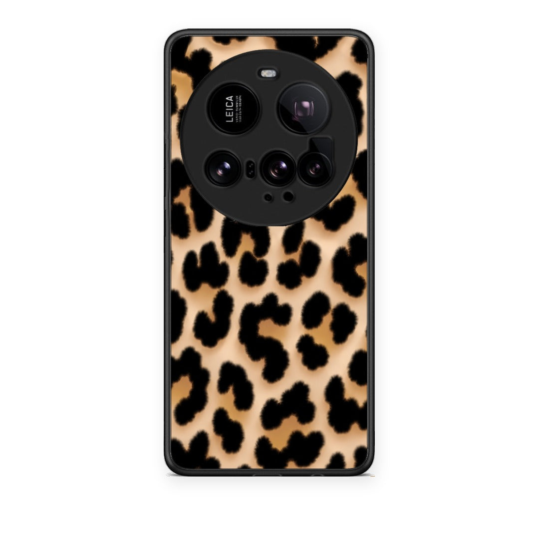 Θήκη Xiaomi 15 Ultra 5G Leopard Print Tan Large από τη Smartfits με σχέδιο στο πίσω μέρος και μαύρο περίβλημα | Xiaomi 15 Ultra 5G Leopard Print Tan Large case with colorful back and black bezels