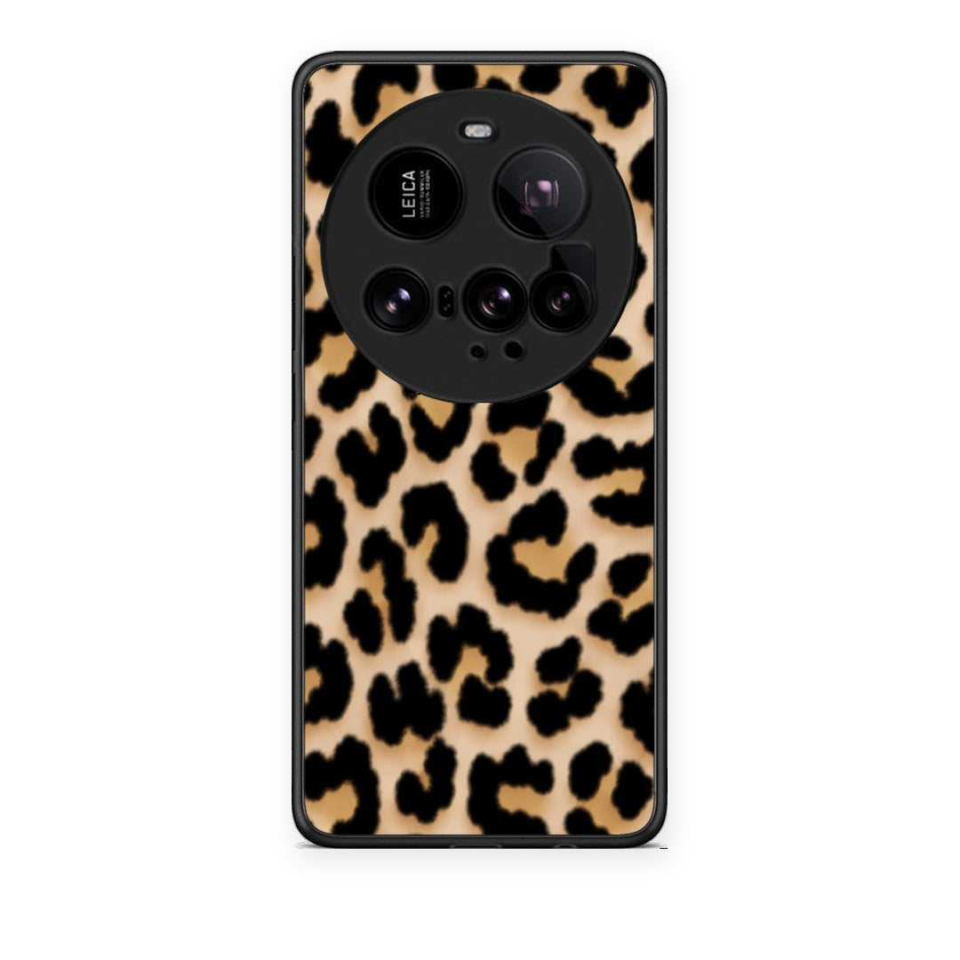 Θήκη Xiaomi 15 Ultra 5G Leopard Print Tan Small από τη Smartfits με σχέδιο στο πίσω μέρος και μαύρο περίβλημα | Xiaomi 15 Ultra 5G Leopard Print Tan Small case with colorful back and black bezels