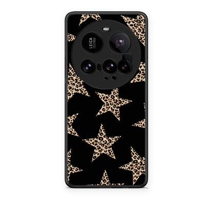 Θήκη Xiaomi 15 Ultra 5G Leopard Stars on Black από τη Smartfits με σχέδιο στο πίσω μέρος και μαύρο περίβλημα | Xiaomi 15 Ultra 5G Leopard Stars on Black case with colorful back and black bezels