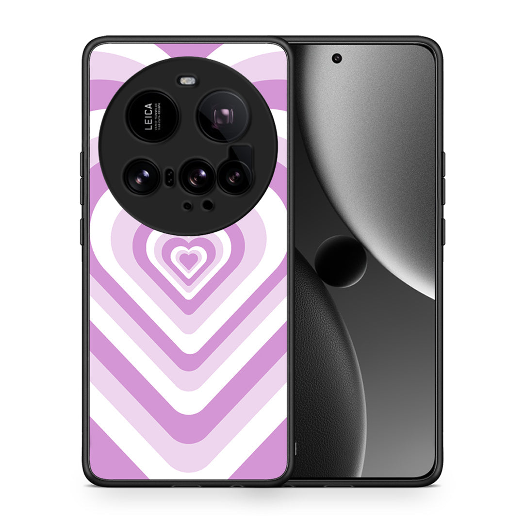 Θήκη Xiaomi 15 Ultra 5G Lilac Hearts από τη Smartfits με σχέδιο στο πίσω μέρος και μαύρο περίβλημα | Xiaomi 15 Ultra 5G Lilac Hearts case with colorful back and black bezels