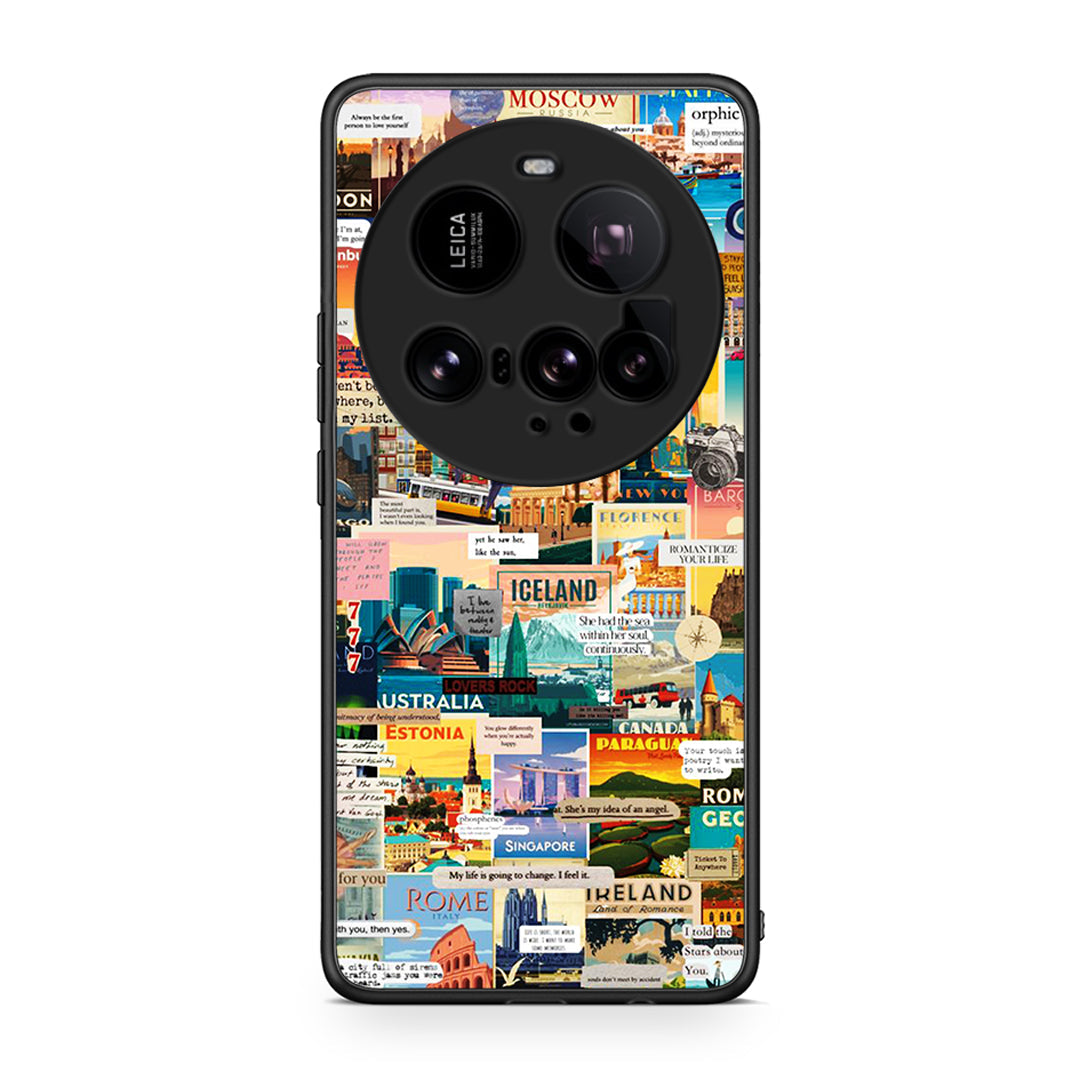 Xiaomi 15 Ultra 5G Live To Travel θήκη από τη Smartfits με σχέδιο στο πίσω μέρος και μαύρο περίβλημα | Smartphone case with colorful back and black bezels by Smartfits