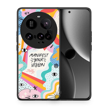 Θήκη Xiaomi 15 Ultra 5G Manifest Your Vision από τη Smartfits με σχέδιο στο πίσω μέρος και μαύρο περίβλημα | Xiaomi 15 Ultra 5G Manifest Your Vision case with colorful back and black bezels