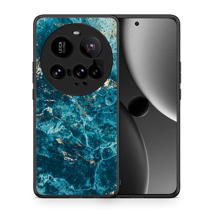 Θήκη Xiaomi 15 Ultra 5G Marble Blue από τη Smartfits με σχέδιο στο πίσω μέρος και μαύρο περίβλημα | Xiaomi 15 Ultra 5G Marble Blue case with colorful back and black bezels