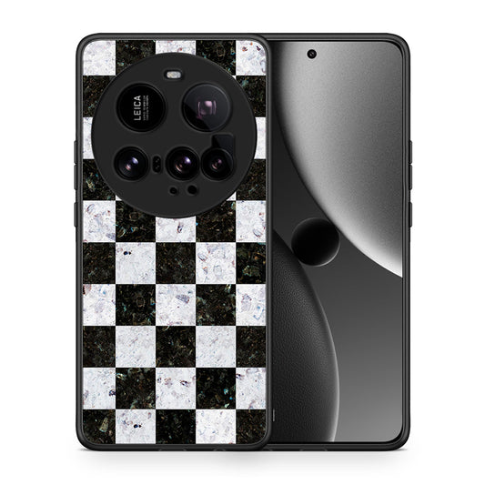 Θήκη Xiaomi 15 Ultra 5G Square Geometric Marble από τη Smartfits με σχέδιο στο πίσω μέρος και μαύρο περίβλημα | Xiaomi 15 Ultra 5G Square Geometric Marble case with colorful back and black bezels