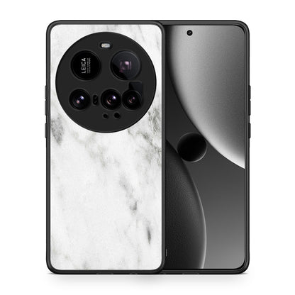 Θήκη Xiaomi 15 Ultra 5G White Marble από τη Smartfits με σχέδιο στο πίσω μέρος και μαύρο περίβλημα | Xiaomi 15 Ultra 5G White Marble case with colorful back and black bezels