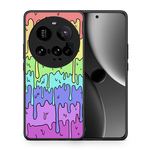 Θήκη Xiaomi 15 Ultra 5G Melting Rainbow από τη Smartfits με σχέδιο στο πίσω μέρος και μαύρο περίβλημα | Xiaomi 15 Ultra 5G Melting Rainbow case with colorful back and black bezels