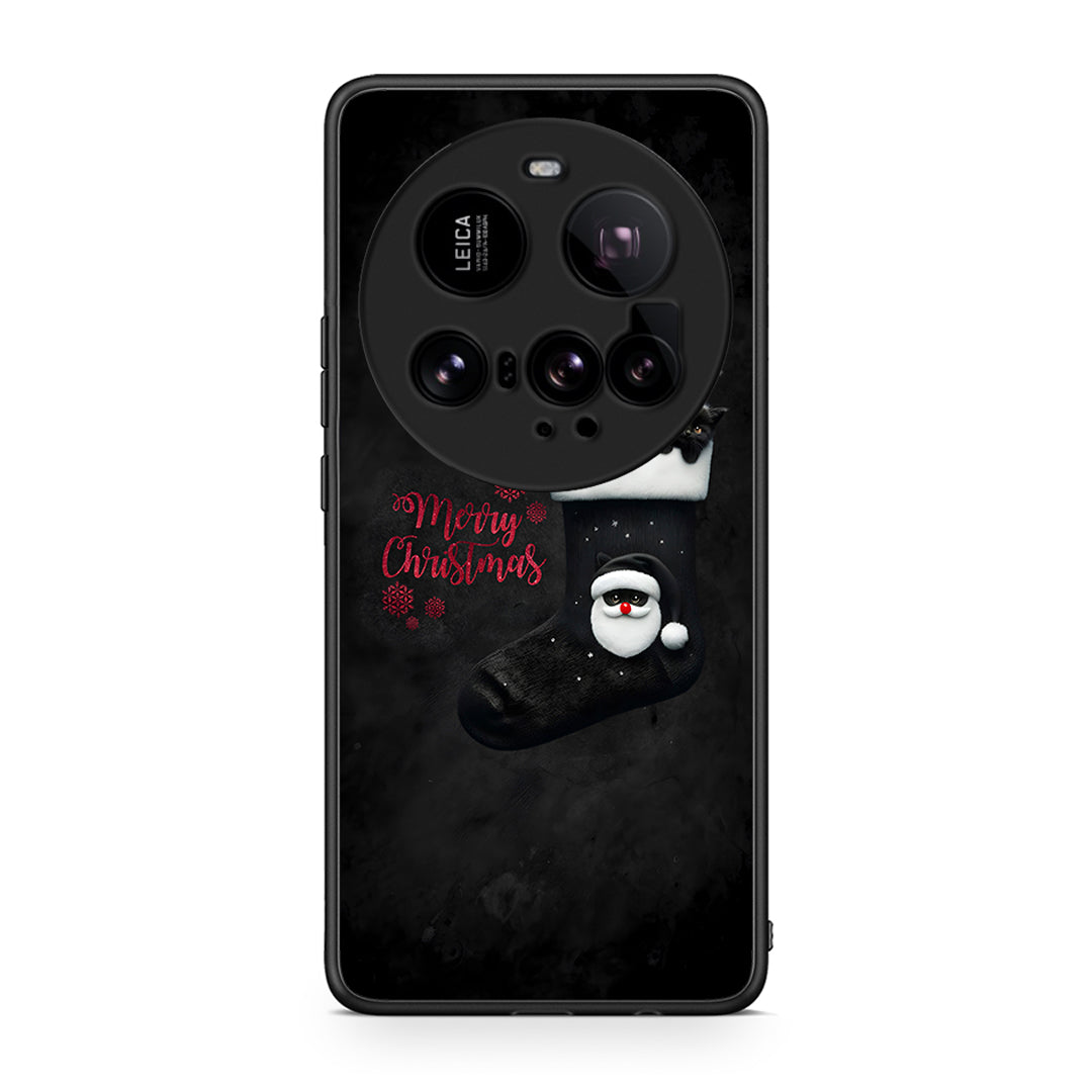 Xiaomi 15 Ultra 5G Merry Cat Christmas θήκη από τη Smartfits με σχέδιο στο πίσω μέρος και μαύρο περίβλημα | Smartphone case with colorful back and black bezels by Smartfits