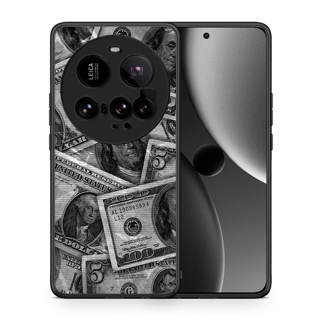 Θήκη Xiaomi 15 Ultra 5G Money Dollars από τη Smartfits με σχέδιο στο πίσω μέρος και μαύρο περίβλημα | Xiaomi 15 Ultra 5G Money Dollars case with colorful back and black bezels