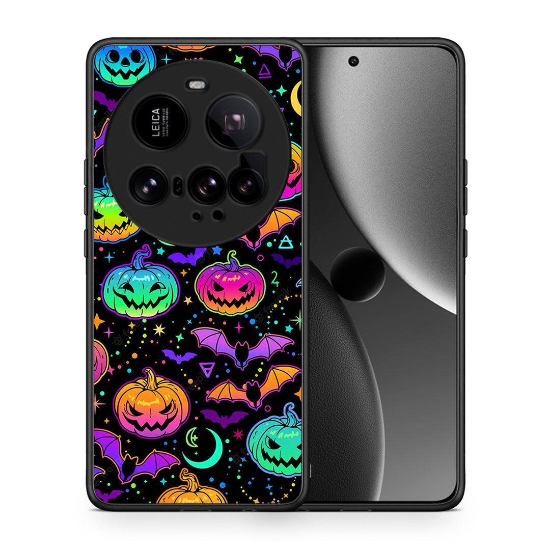 Θήκη Xiaomi 15 Ultra 5G Neon Halloween από τη Smartfits με σχέδιο στο πίσω μέρος και μαύρο περίβλημα | Xiaomi 15 Ultra 5G Neon Halloween case with colorful back and black bezels