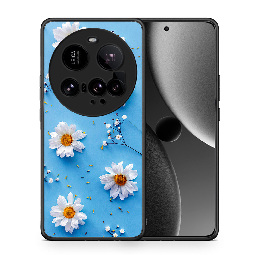 Θήκη Xiaomi 15 Ultra 5G Real Daisies από τη Smartfits με σχέδιο στο πίσω μέρος και μαύρο περίβλημα | Xiaomi 15 Ultra 5G Real Daisies case with colorful back and black bezels