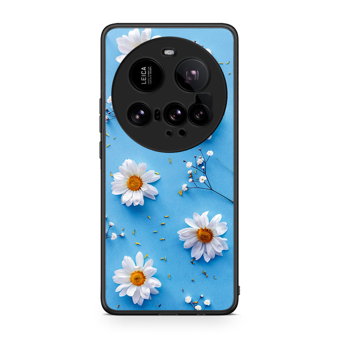 Xiaomi 15 Ultra 5G Real Daisies θήκη από τη Smartfits με σχέδιο στο πίσω μέρος και μαύρο περίβλημα | Smartphone case with colorful back and black bezels by Smartfits