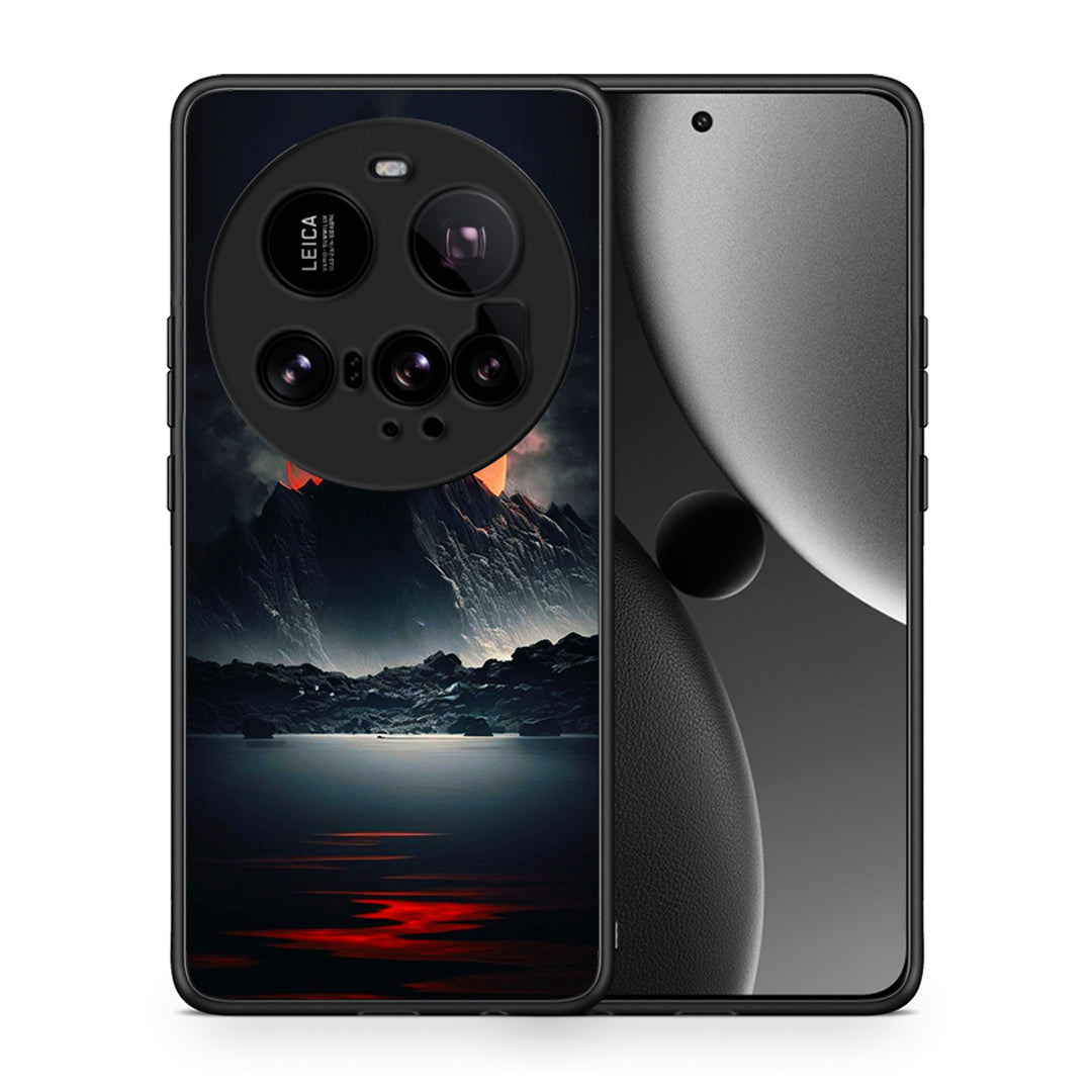 Θήκη Xiaomi 15 Ultra 5G Red Full Moon από τη Smartfits με σχέδιο στο πίσω μέρος και μαύρο περίβλημα | Xiaomi 15 Ultra 5G Red Full Moon case with colorful back and black bezels